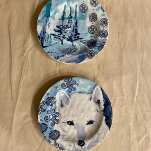 Anthropologie winter wonderland plates